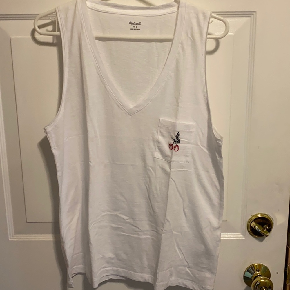 Brand New Madewell embroidered cherry tee